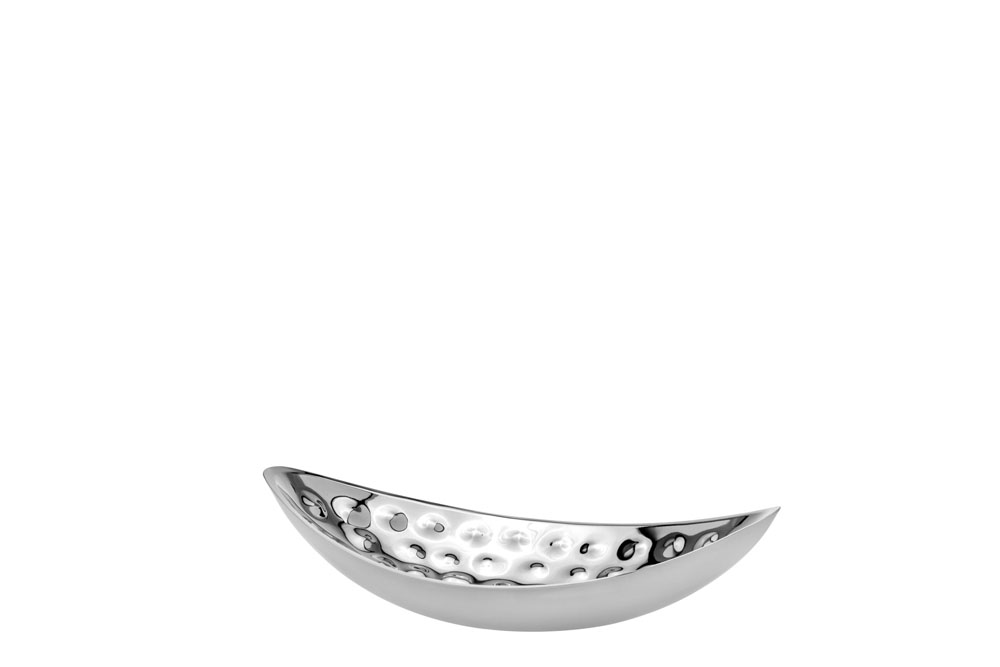 Double Wall Boat Bowl Bolt Hammered - Stainless Steel