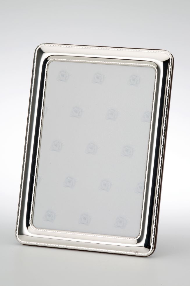 Photo Frame Pearl rim inside  outside - Sterling silver