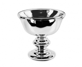 Silvered Glass Bowl - Glass / Silver